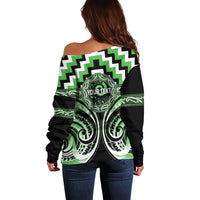 Aotearoa Ngati Awa Personalised Off Shoulder Sweater Maori Iwi Poutama Puhoro Tattoo LT14 - Polynesian Pride