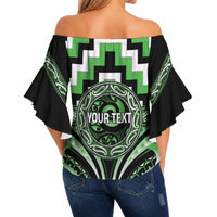 Aotearoa Ngati Awa Personalised Off Shoulder Wrap Waist Top Maori Iwi Poutama Puhoro Tattoo LT14 - Polynesian Pride