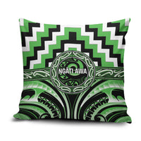 Aotearoa Ngati Awa Pillow Cover Maori Iwi Poutama Puhoro Tattoo LT14 Green - Polynesian Pride