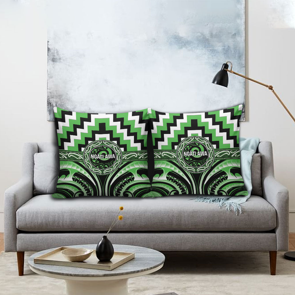 Aotearoa Ngati Awa Pillow Cover Maori Iwi Poutama Puhoro Tattoo LT14 - Polynesian Pride