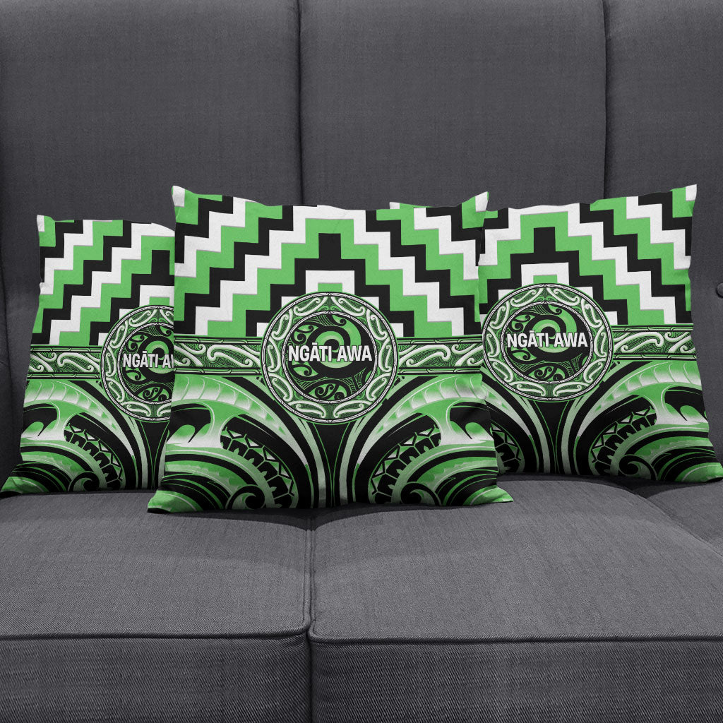 Aotearoa Ngati Awa Pillow Cover Maori Iwi Poutama Puhoro Tattoo LT14 - Polynesian Pride