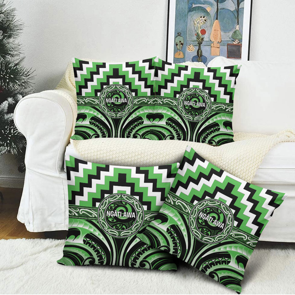 Aotearoa Ngati Awa Pillow Cover Maori Iwi Poutama Puhoro Tattoo LT14 - Polynesian Pride
