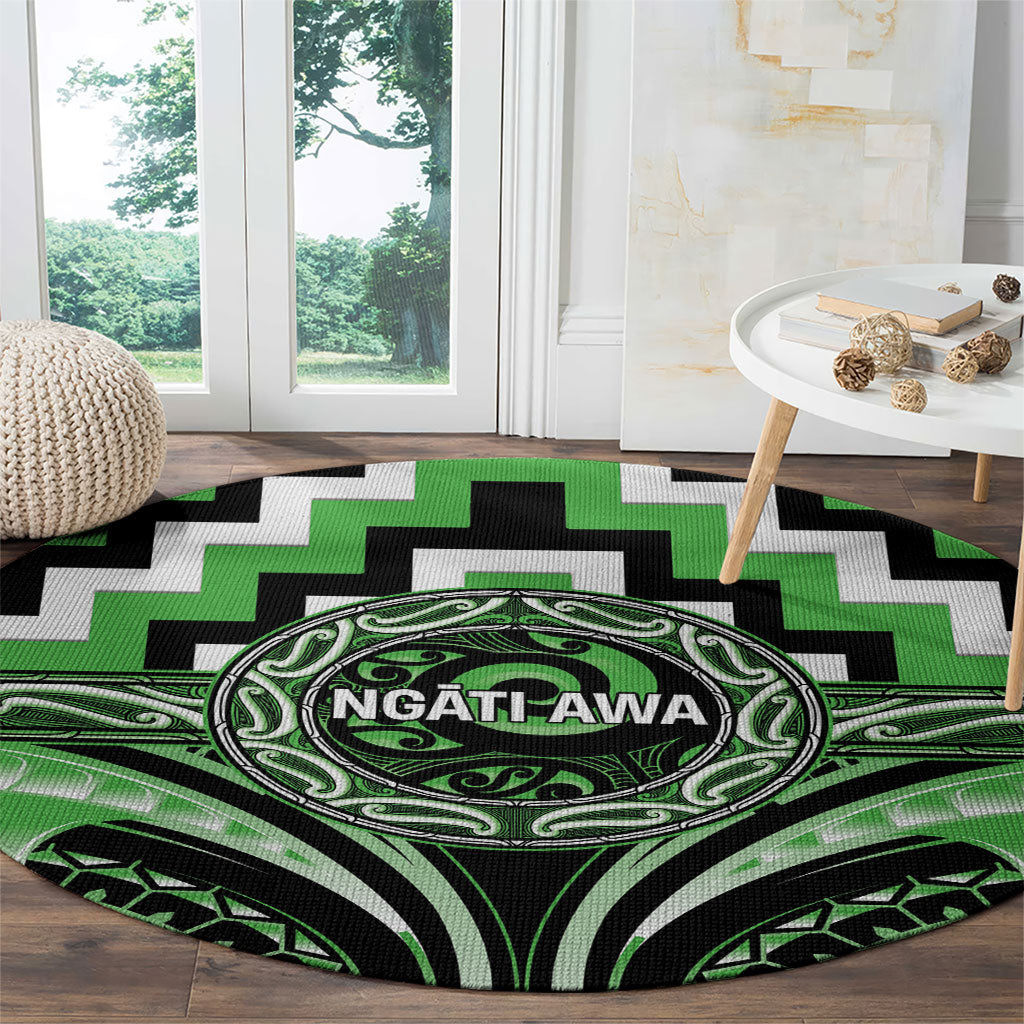 Aotearoa Ngati Awa Round Carpet Maori Iwi Poutama Puhoro Tattoo LT14 - Polynesian Pride