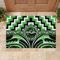 Aotearoa Ngati Awa Rubber Doormat Maori Iwi Poutama Puhoro Tattoo LT14 Green - Polynesian Pride
