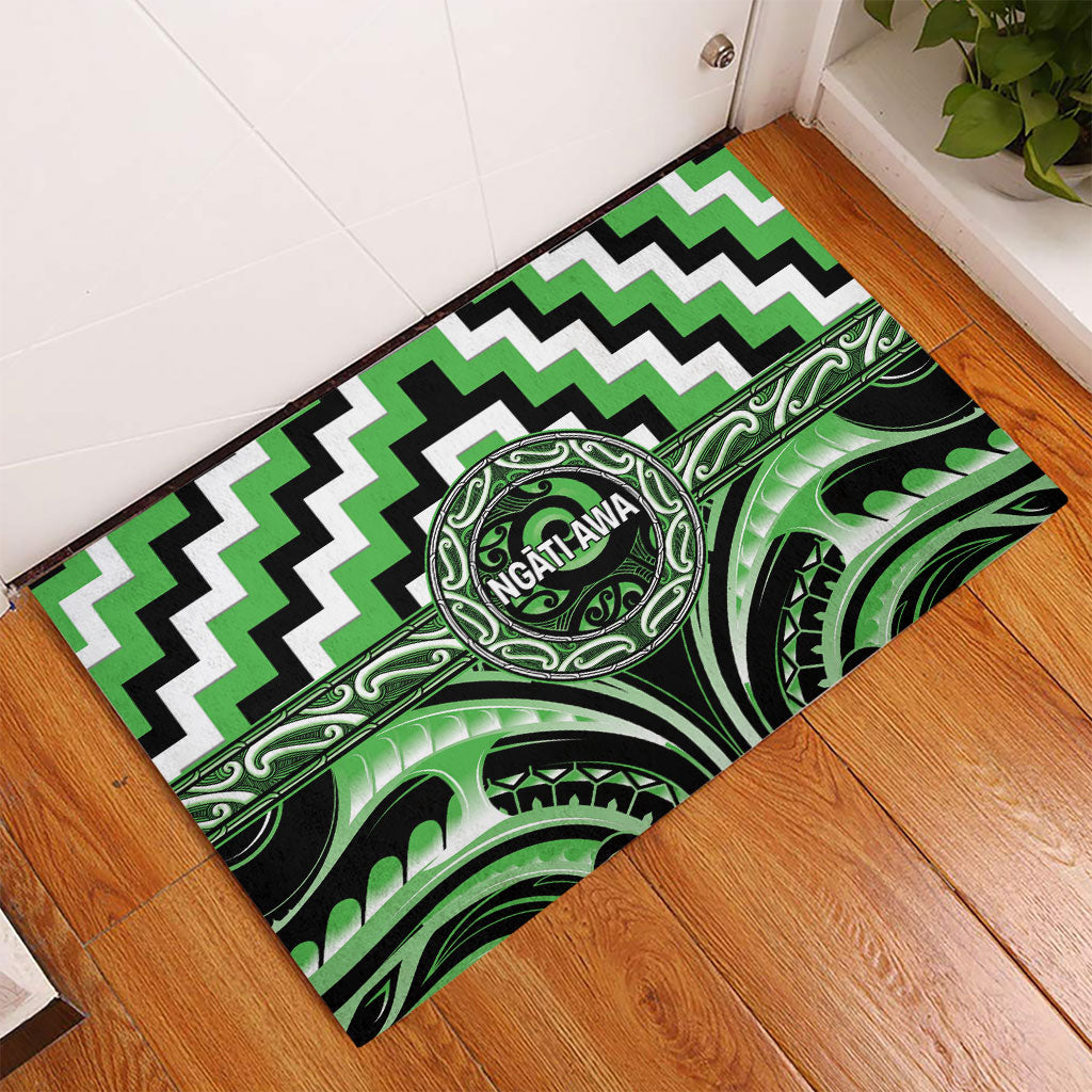 Aotearoa Ngati Awa Rubber Doormat Maori Iwi Poutama Puhoro Tattoo LT14 - Polynesian Pride