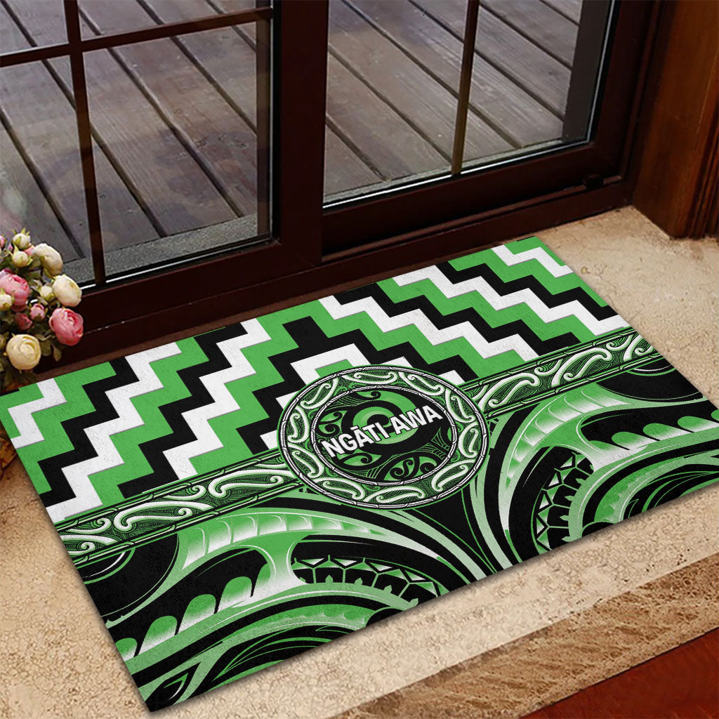 Aotearoa Ngati Awa Rubber Doormat Maori Iwi Poutama Puhoro Tattoo LT14 - Polynesian Pride