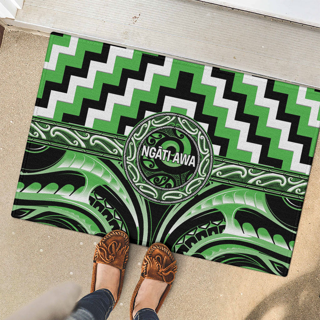 Aotearoa Ngati Awa Rubber Doormat Maori Iwi Poutama Puhoro Tattoo LT14 - Polynesian Pride