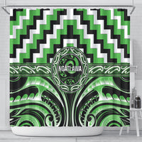 Aotearoa Ngati Awa Shower Curtain Maori Iwi Poutama Puhoro Tattoo LT14 - Polynesian Pride