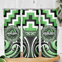 Aotearoa Ngati Awa Personalised Skinny Tumbler Maori Iwi Poutama Puhoro Tattoo LT14 - Polynesian Pride