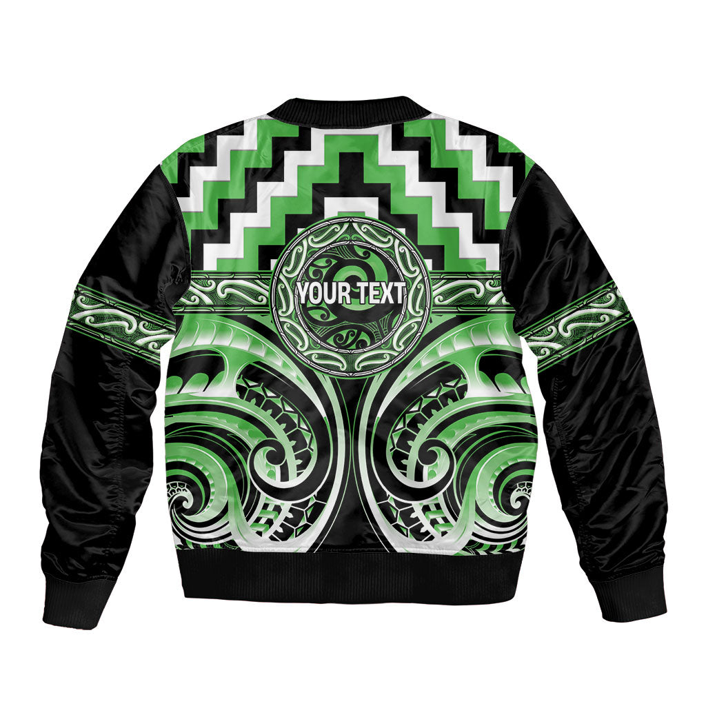 Aotearoa Ngati Awa Personalised Sleeve Zip Bomber Jacket Maori Iwi Poutama Puhoro Tattoo LT14 - Polynesian Pride