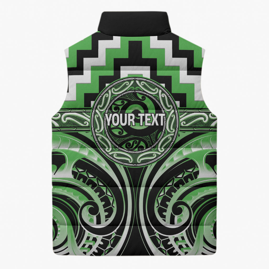 Aotearoa Ngati Awa Personalised Sleeveless Puffer Jacket Maori Iwi Poutama Puhoro Tattoo LT14 - Polynesian Pride