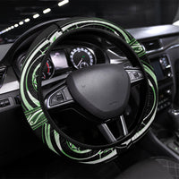 Aotearoa Ngati Awa Steering Wheel Cover Maori Iwi Poutama Puhoro Tattoo LT14 Universal Fit Green - Polynesian Pride