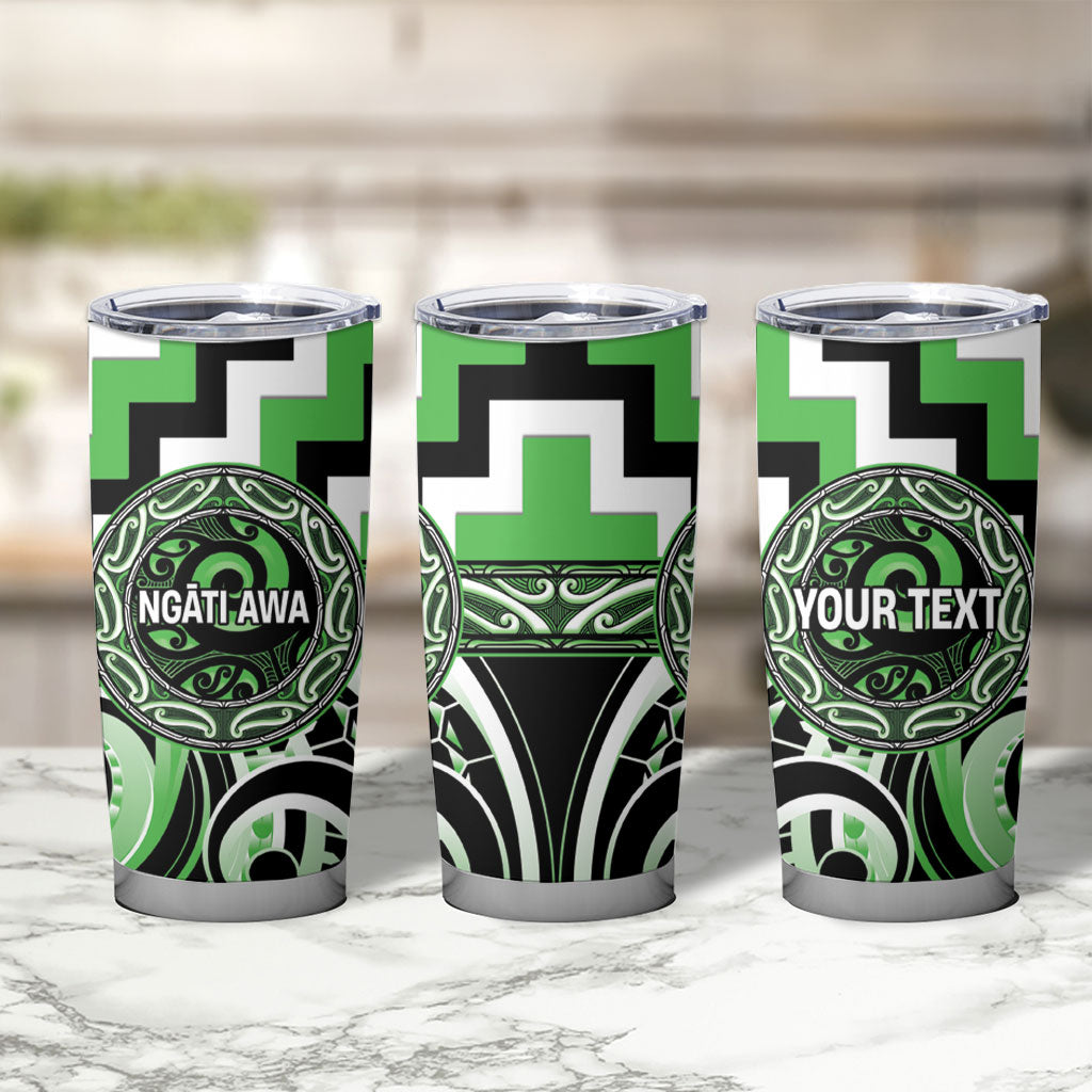 Aotearoa Ngati Awa Personalised Tumbler Cup Maori Iwi Poutama Puhoro Tattoo LT14 - Polynesian Pride