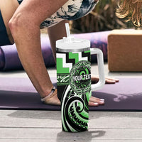 Aotearoa Ngati Awa Personalised Tumbler With Handle Maori Iwi Poutama Puhoro Tattoo LT14 - Polynesian Pride
