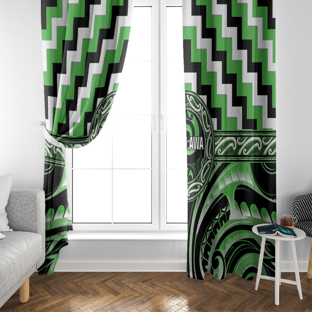 Aotearoa Ngati Awa Window Curtain Maori Iwi Poutama Puhoro Tattoo LT14 - Polynesian Pride