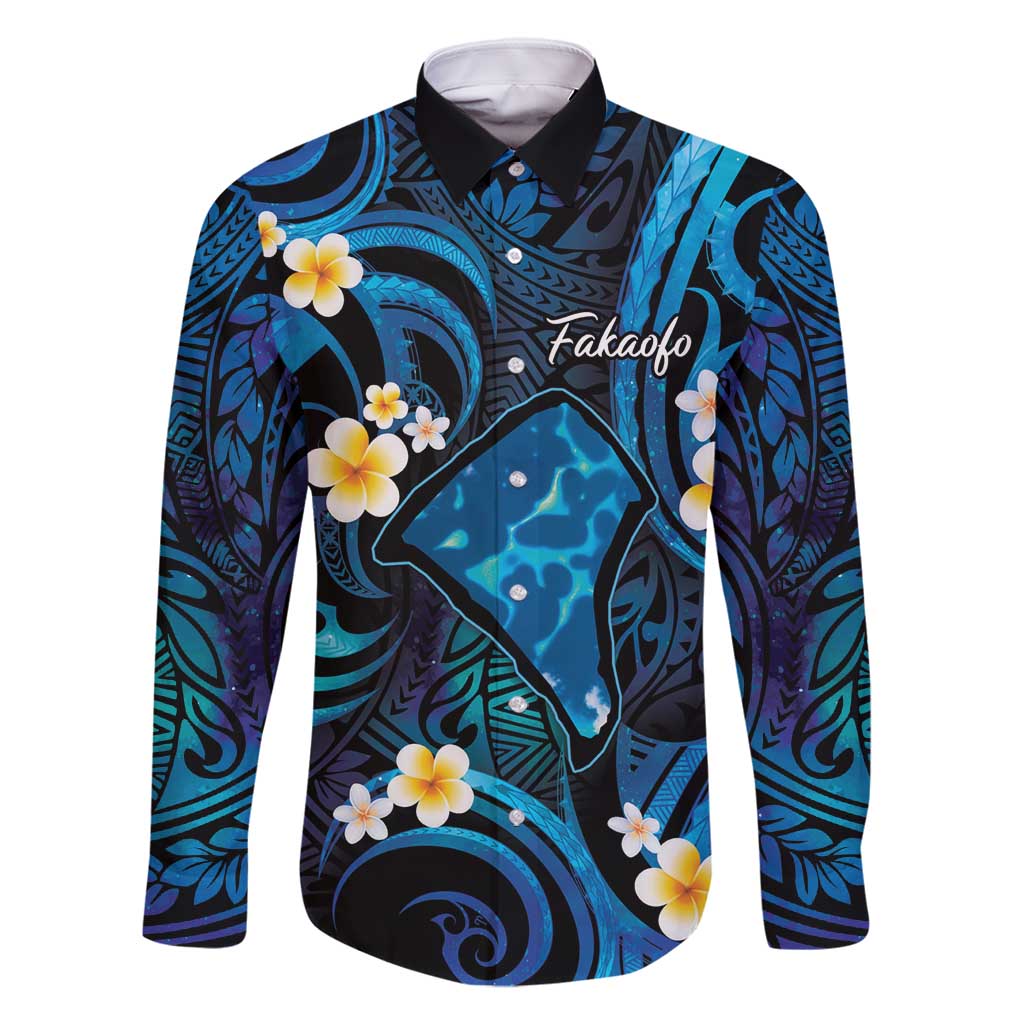 Tokelau Fakaofo Atoll Family Matching Summer Maxi Dress and Hawaiian Shirt Polynesian Tattoo Plumeria With Map