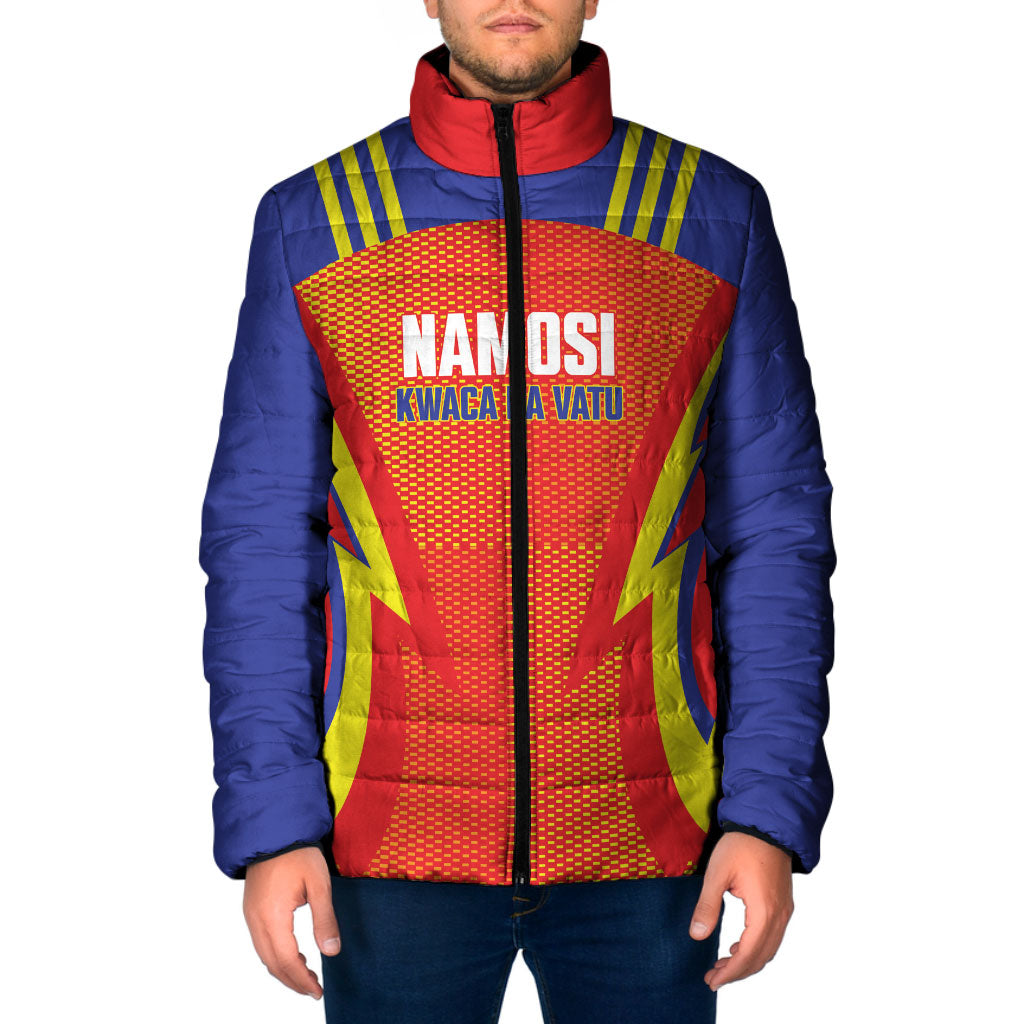 Namosi Fiji 2026 Rugby Custom Padded Jacket Kwaca Na Vatu LT14 Men Red - Polynesian Pride