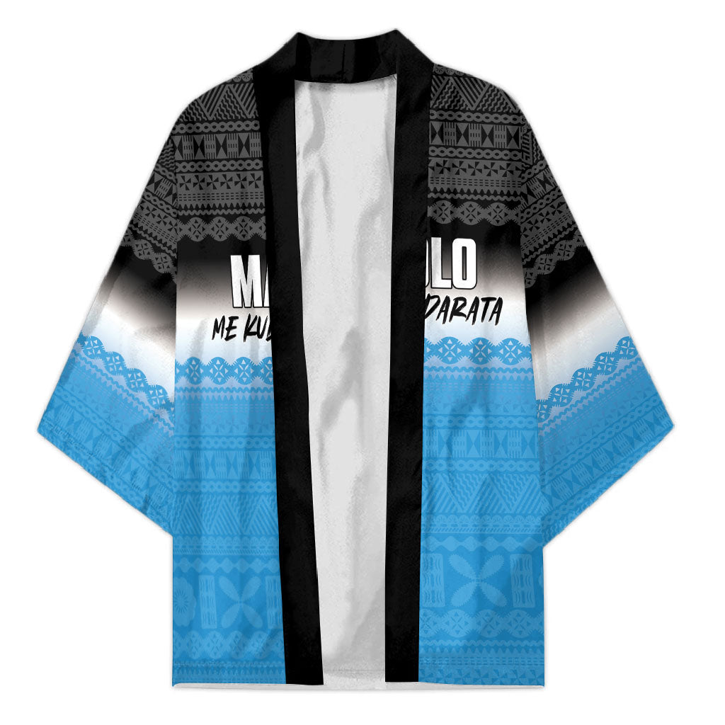 Malolo Fiji 2026 Rugby Personalised Kimono Me Kulu Na Darata Fijian Tapa Pattern