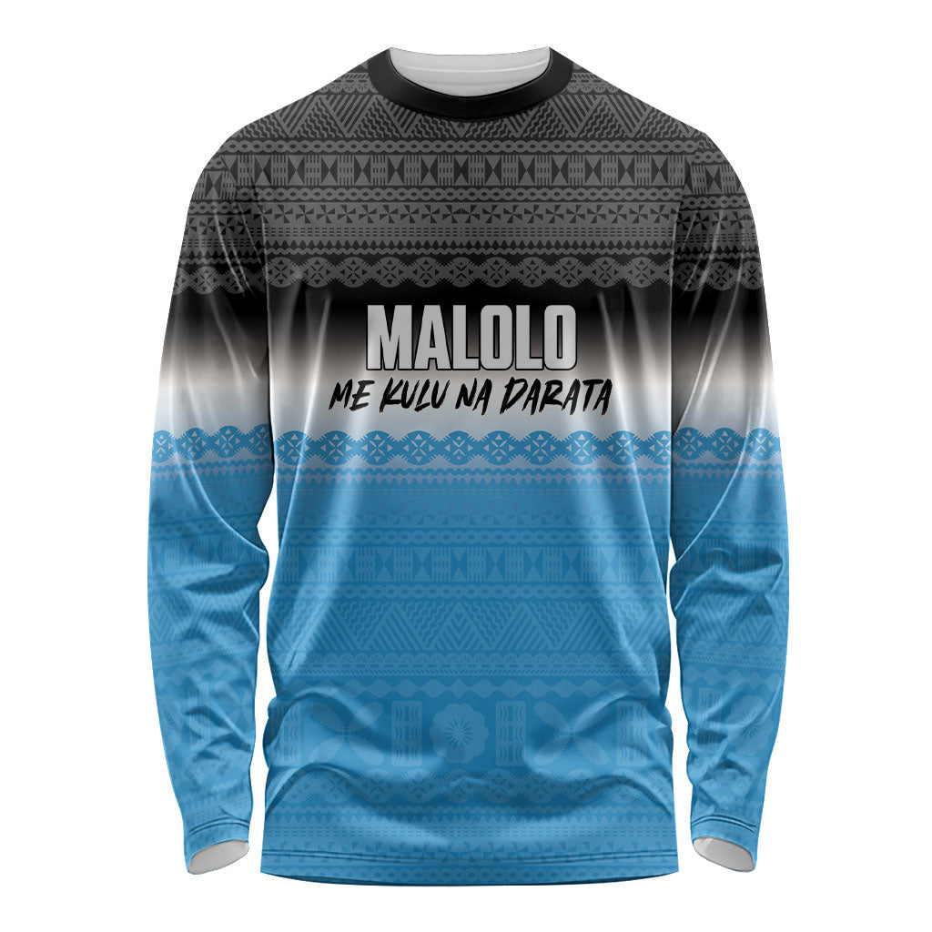 Malolo Fiji 2026 Rugby Personalised Long Sleeve Shirt Me Kulu Na Darata Fijian Tapa Pattern