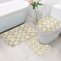 Beige Ngatu Pattern Malo e Lelei Tonga Bathroom Set LT14 - Polynesian Pride
