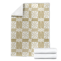 Beige Ngatu Pattern Malo e Lelei Tonga Blanket LT14 - Polynesian Pride