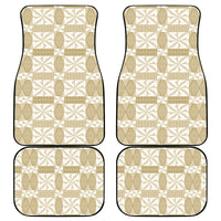 Beige Ngatu Pattern Malo e Lelei Tonga Car Mats LT14 - Polynesian Pride