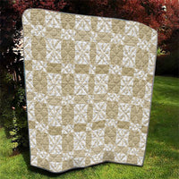 Beige Ngatu Pattern Malo e Lelei Tonga Quilt LT14 - Polynesian Pride