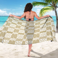 Beige Ngatu Pattern Malo e Lelei Tonga Sarong LT14 - Polynesian Pride