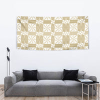 Beige Ngatu Pattern Malo e Lelei Tonga Tapestry LT14 - Polynesian Pride