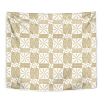 Beige Ngatu Pattern Malo e Lelei Tonga Tapestry LT14 - Polynesian Pride