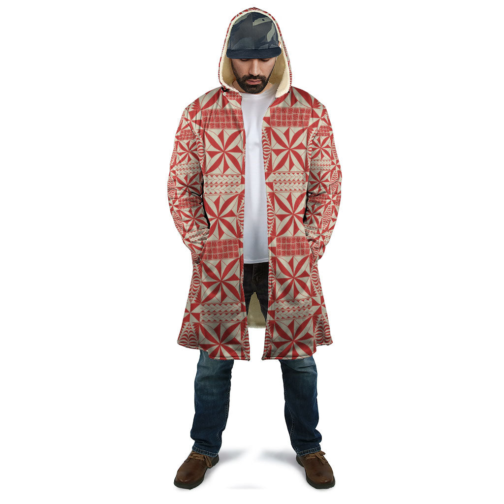 Red Ngatu Pattern Malo e Lelei Tonga Cloak LT14 - Polynesian Pride