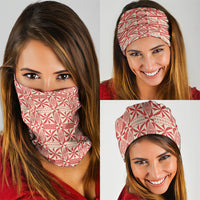 Red Ngatu Pattern Malo e Lelei Tonga Neck Gaiter LT14 - Polynesian Pride