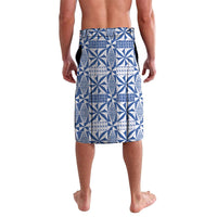 Blue Ngatu Pattern Malo e Lelei Tonga Lavalava LT14 - Polynesian Pride