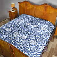 Blue Ngatu Pattern Malo e Lelei Tonga Quilt LT14 - Polynesian Pride
