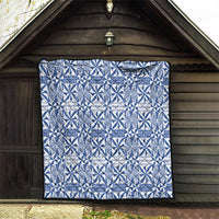 Blue Ngatu Pattern Malo e Lelei Tonga Quilt LT14 - Polynesian Pride