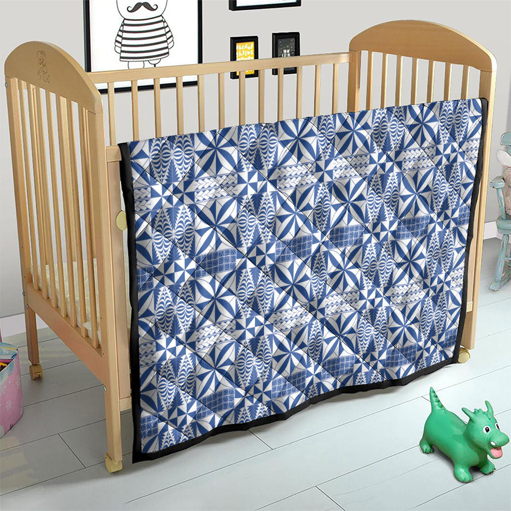 Blue Ngatu Pattern Malo e Lelei Tonga Quilt LT14 - Polynesian Pride