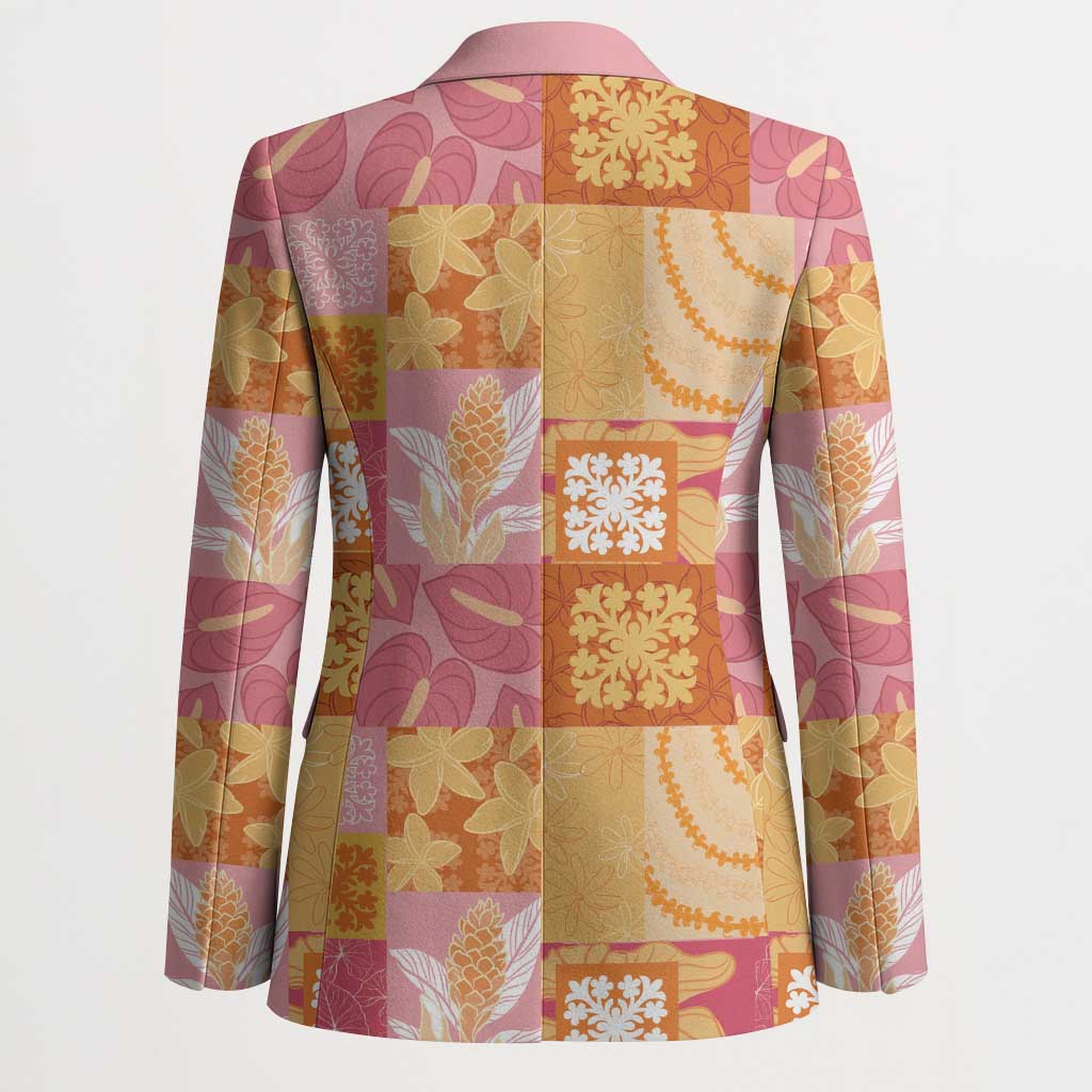 Aloha Hawaii Quilt Floral Patchwork Style Blazer LT14 - Polynesian Pride