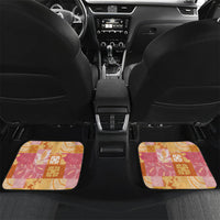 Aloha Hawaii Quilt Floral Patchwork Style Car Mats LT14 Set 2pcs - Back Multicolor - Polynesian Pride