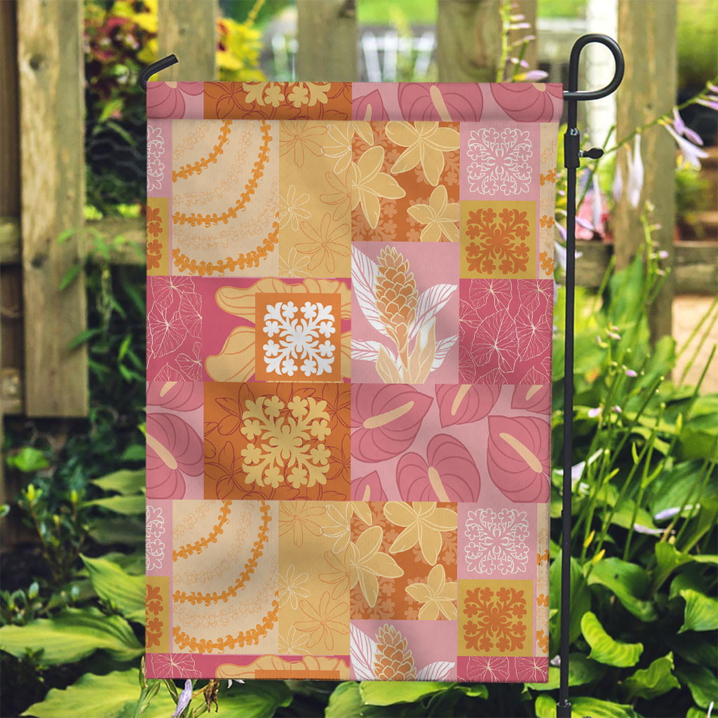 Aloha Hawaii Quilt Floral Patchwork Style Garden Flag LT14 Garden Flag Multicolor - Polynesian Pride