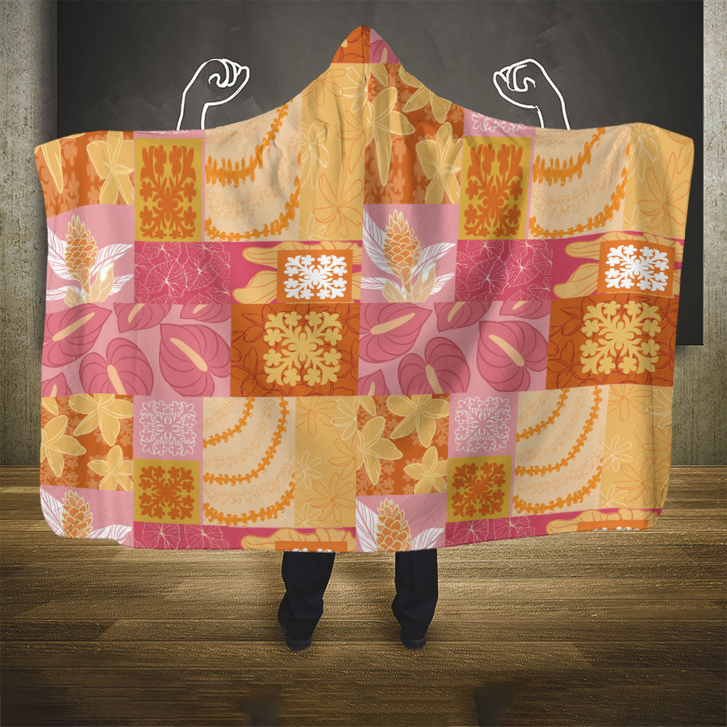 Aloha Hawaii Quilt Floral Patchwork Style Hooded Blanket LT14 - Polynesian Pride