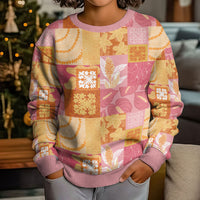 Aloha Hawaii Quilt Floral Patchwork Style Kid Ugly Christmas Sweater LT14 - Polynesian Pride