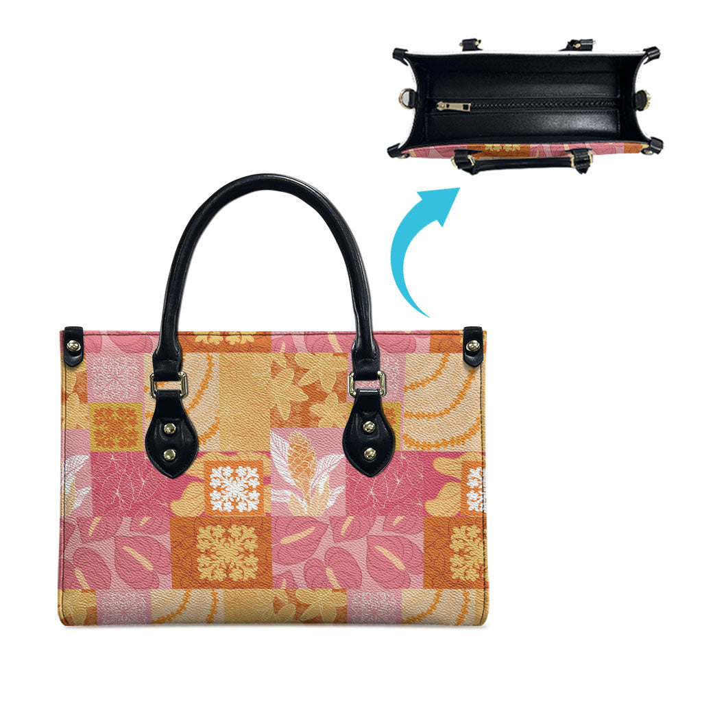 Aloha Hawaii Quilt Floral Patchwork Style Leather Bag LT14 - Polynesian Pride