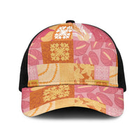 Aloha Hawaii Quilt Floral Patchwork Style Mesh Trucker Cap LT14 One Size Black Multicolor - Polynesian Pride