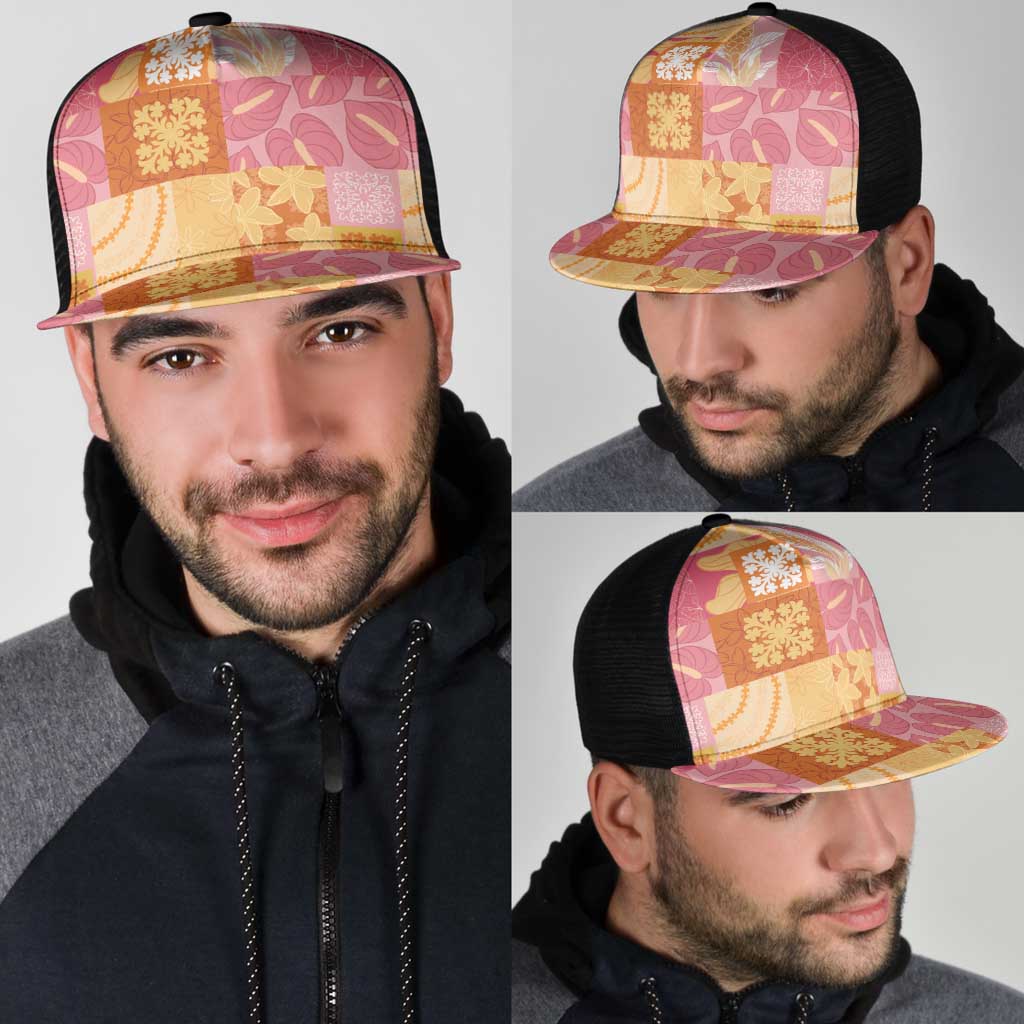 Aloha Hawaii Quilt Floral Patchwork Style Mesh Trucker Cap LT14 - Polynesian Pride