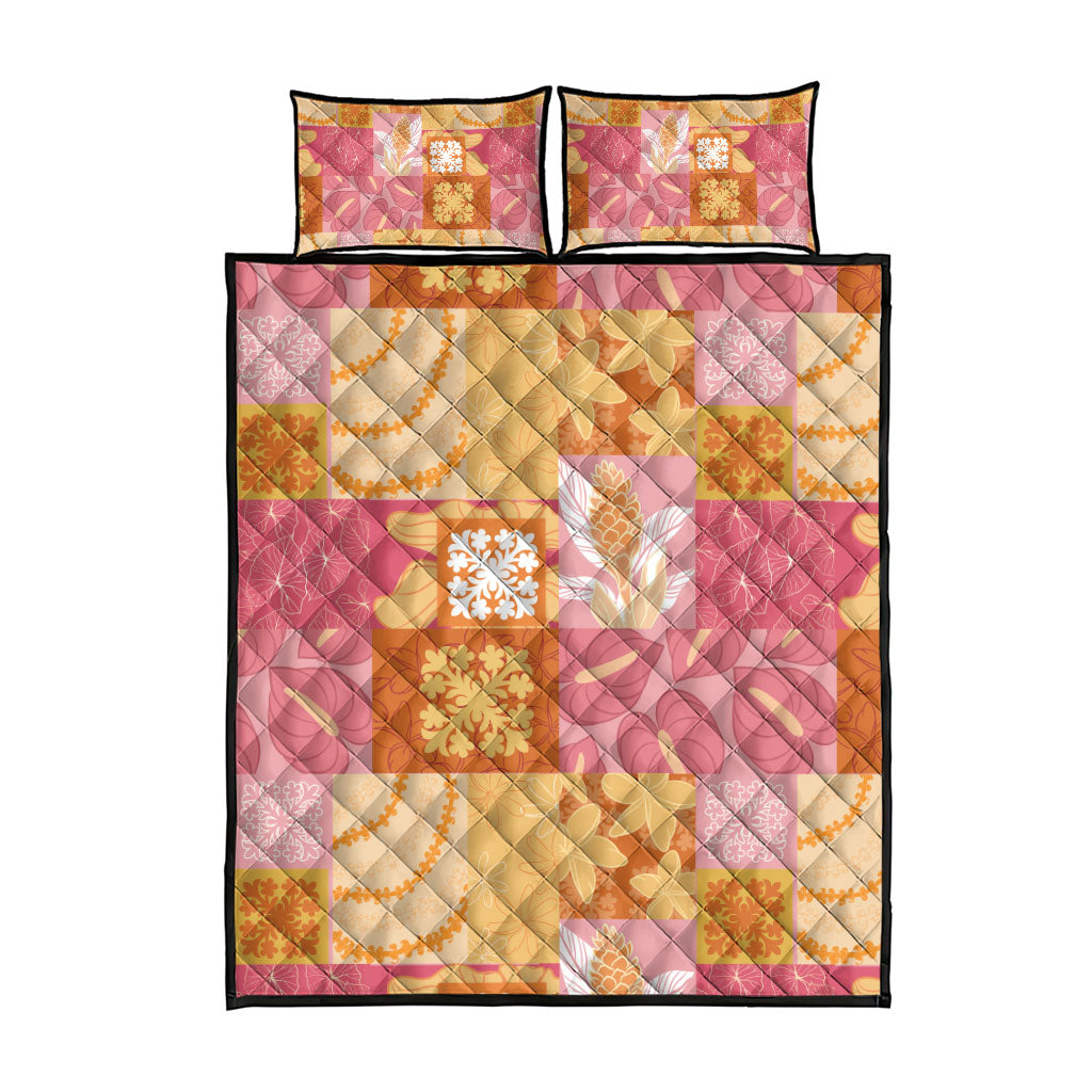 Aloha Hawaii Quilt Floral Patchwork Style Quilt Bed Set LT14 - Polynesian Pride