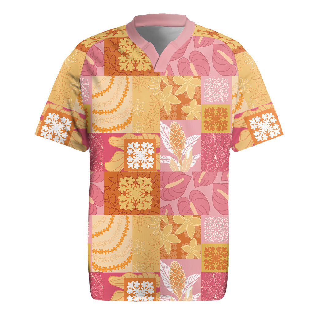 Aloha Hawaii Quilt Floral Patchwork Style Rugby Jersey LT14 Multicolor - Polynesian Pride