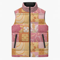 Aloha Hawaii Quilt Floral Patchwork Style Sleeveless Puffer Jacket LT14 Unisex Multicolor - Polynesian Pride