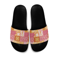 Aloha Hawaii Quilt Floral Patchwork Style Slide Sandals LT14 Multicolor - Polynesian Pride