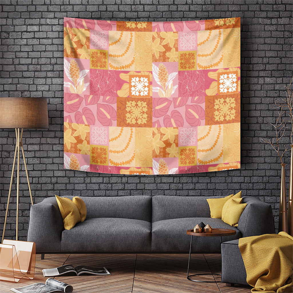 Aloha Hawaii Quilt Floral Patchwork Style Tapestry LT14 Multicolor - Polynesian Pride