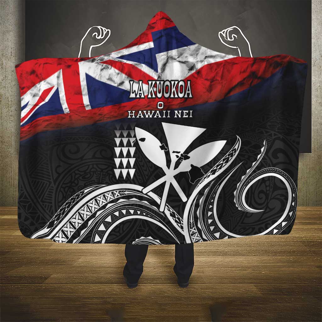Hawaii Independence Day Hooded Blanket La Kuokoa - Happy 28th November LT14 - Polynesian Pride